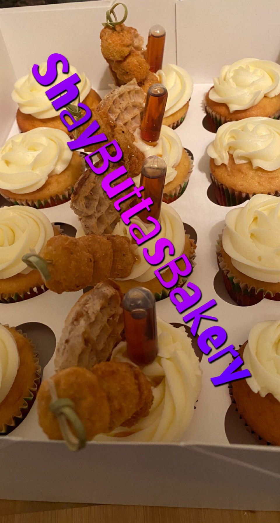 Chicken & Waffle Cupcakes